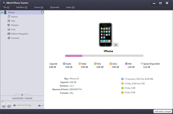Xilisoft iPhone Transfer - Come trasferire file da iPhone a PC