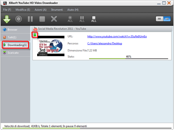 YouTube HD Video Downloader downloading